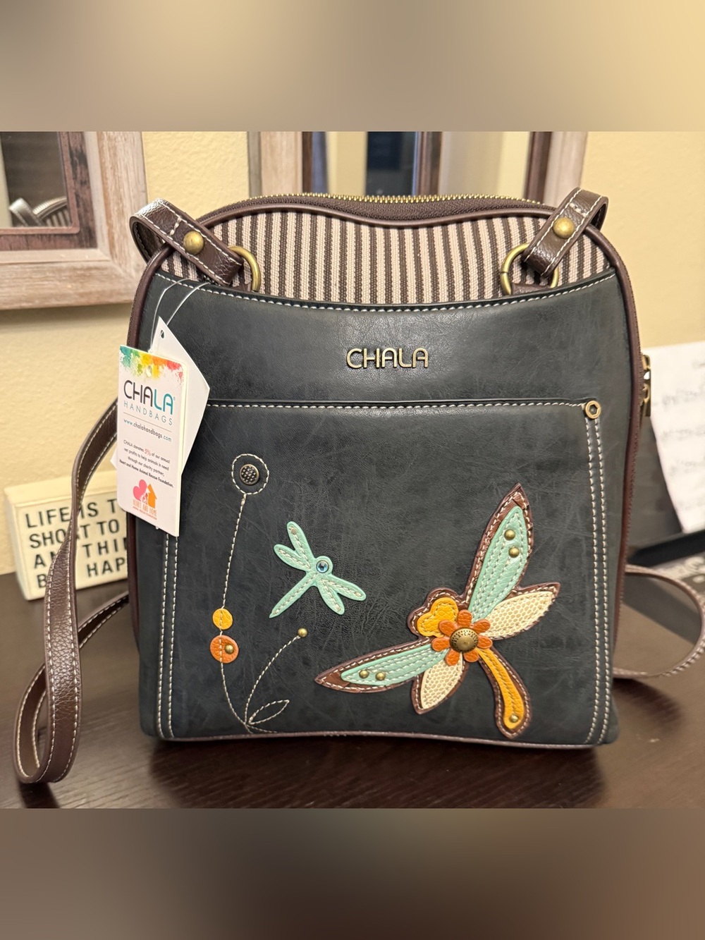 Chala Dragonfly Convertible Backpack Purse – Vegan Leather NWT